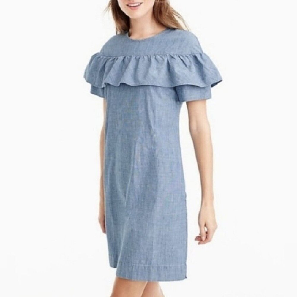 J Crew Chambray Dress Size 2 - Picture 9 of 9